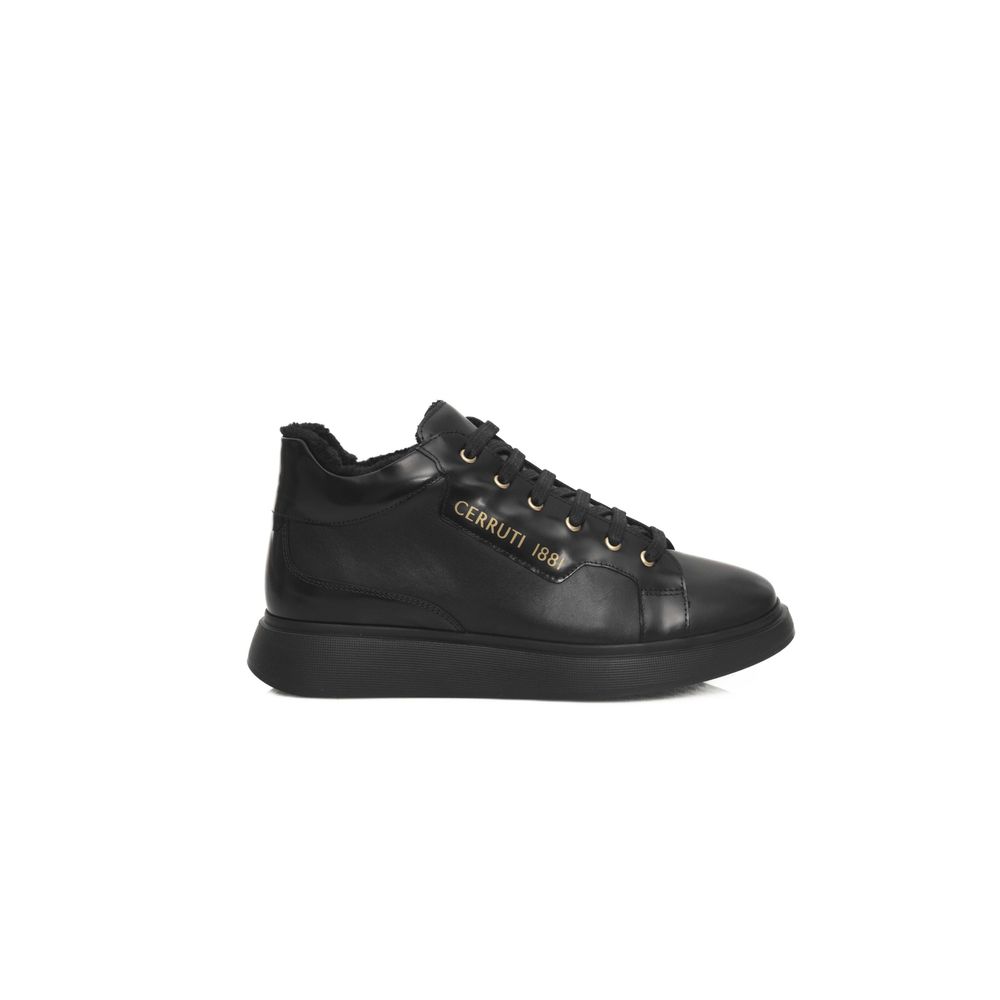 Sneaker donna in pelle nera