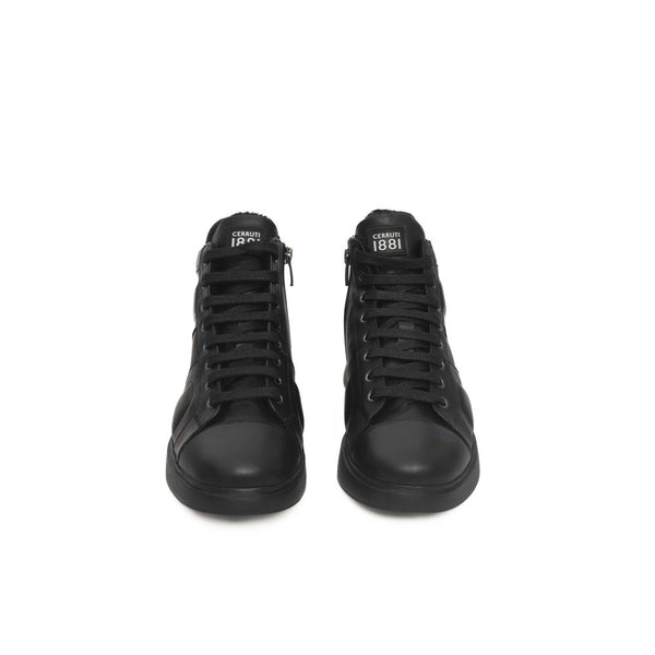 Sneaker donna in pelle nera