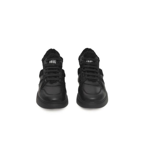 Sneaker donna in pelle nera