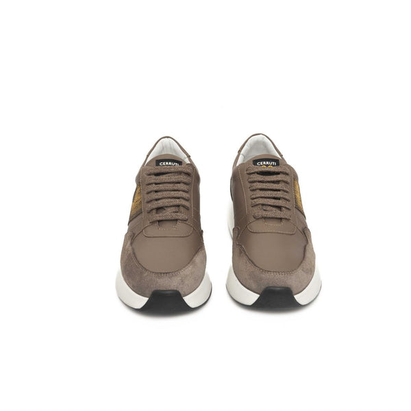 Sneaker donna in pelle beige