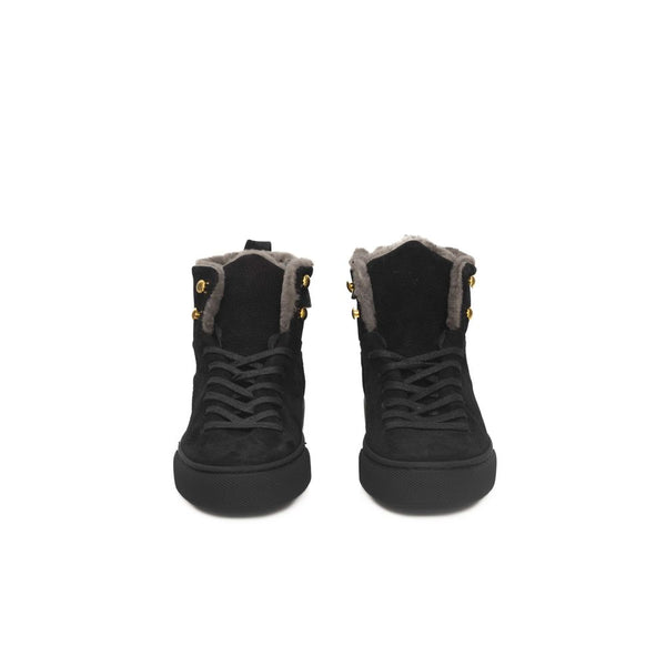 Sneaker donna in pelle nera