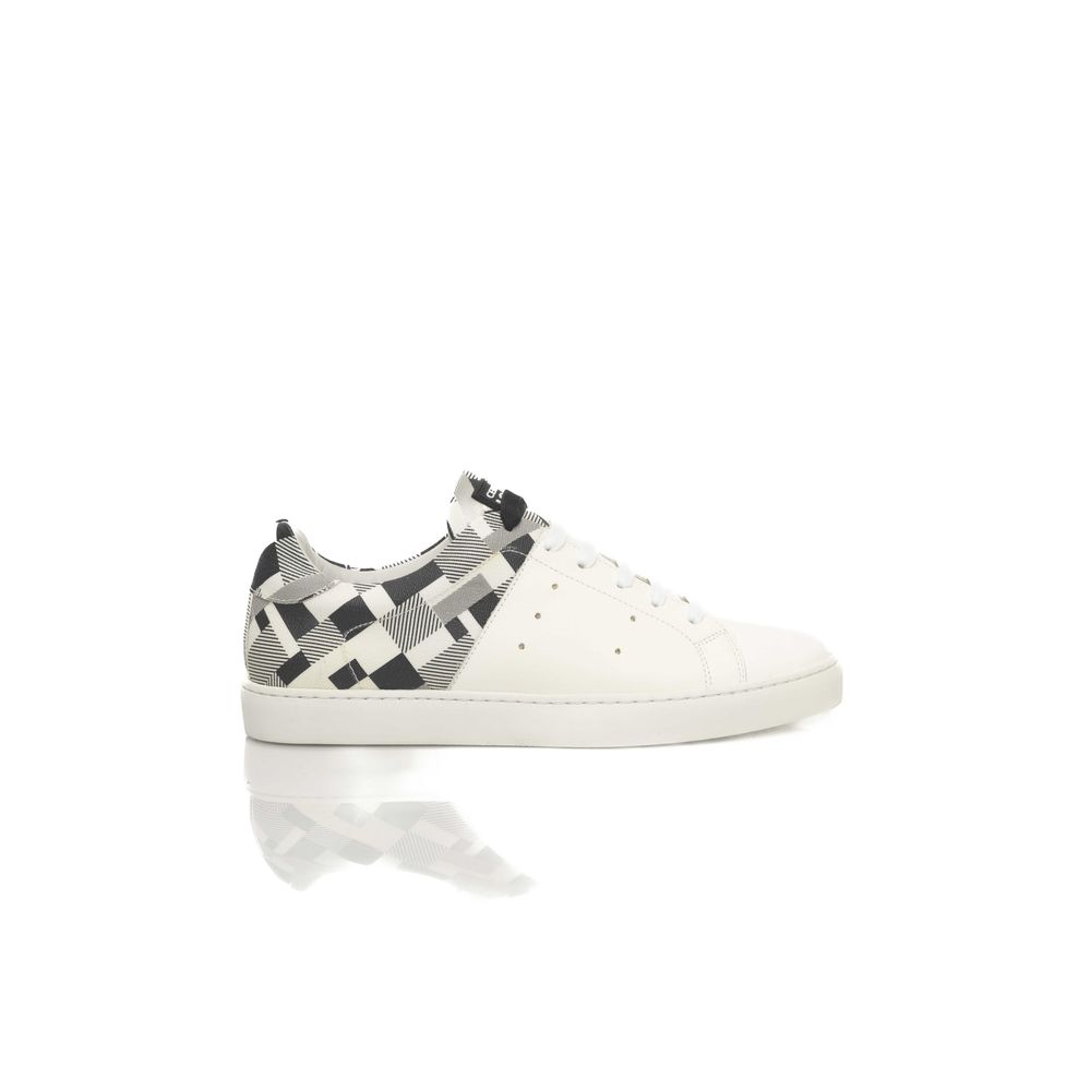 Sneaker uomo in pelle bianca