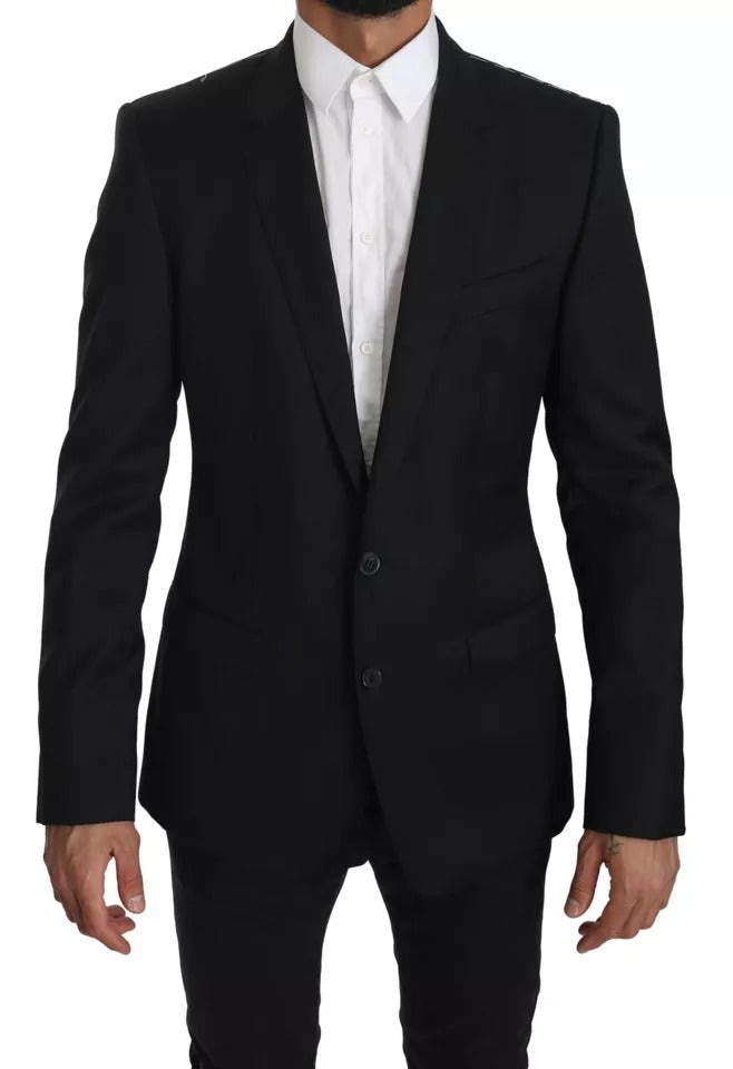 Giacca nera Slim Cappotto Blazer MARTINI