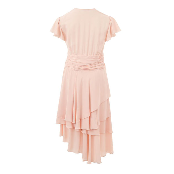 Elegant Pink Acetate Dress