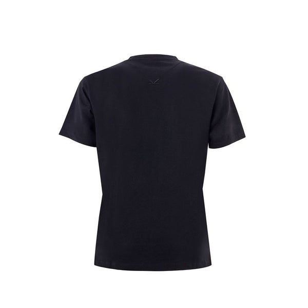 Elegante t-shirt in cotone in nero senza tempo