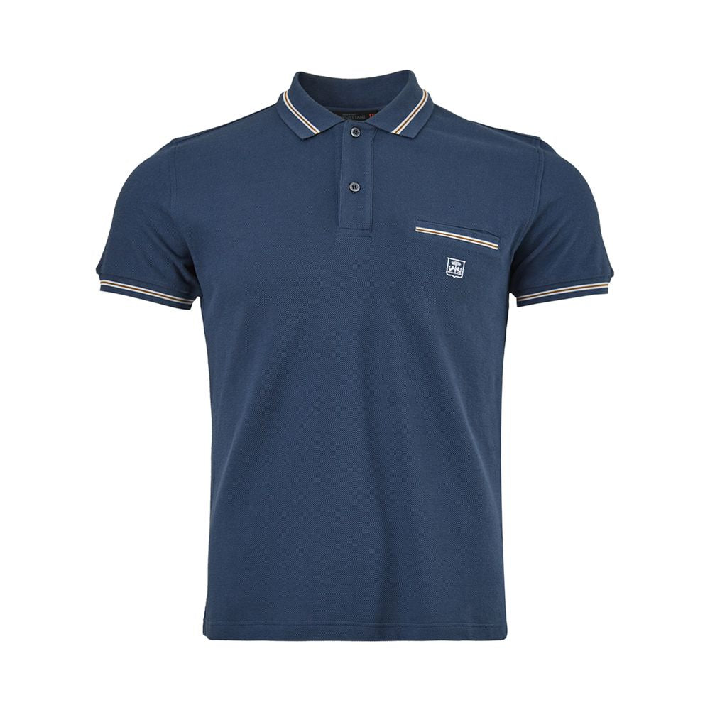 Elegante polo in cotone italiano blu