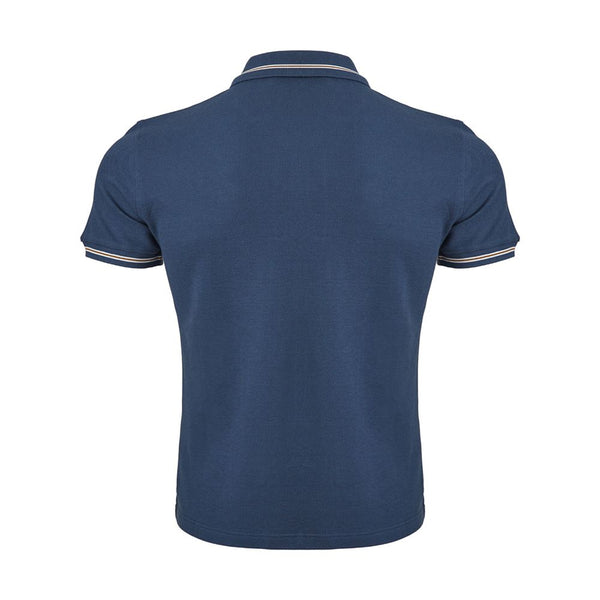 Elegante polo in cotone italiano blu