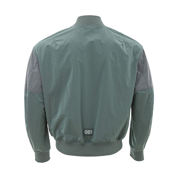 Exquisite Green Polyamide Men's Jacket