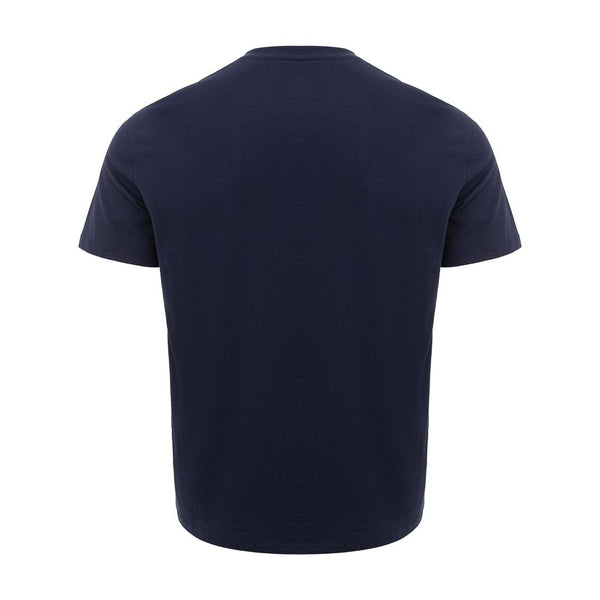 Sleek Blue Cotton Tee for Men