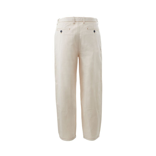 Pantaloni chic in cotone beige