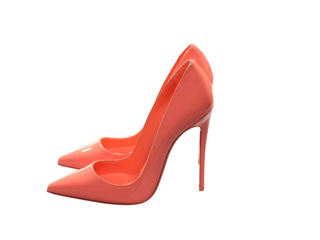 So Kate 120 Orange Patent Leather High Heel Pumps