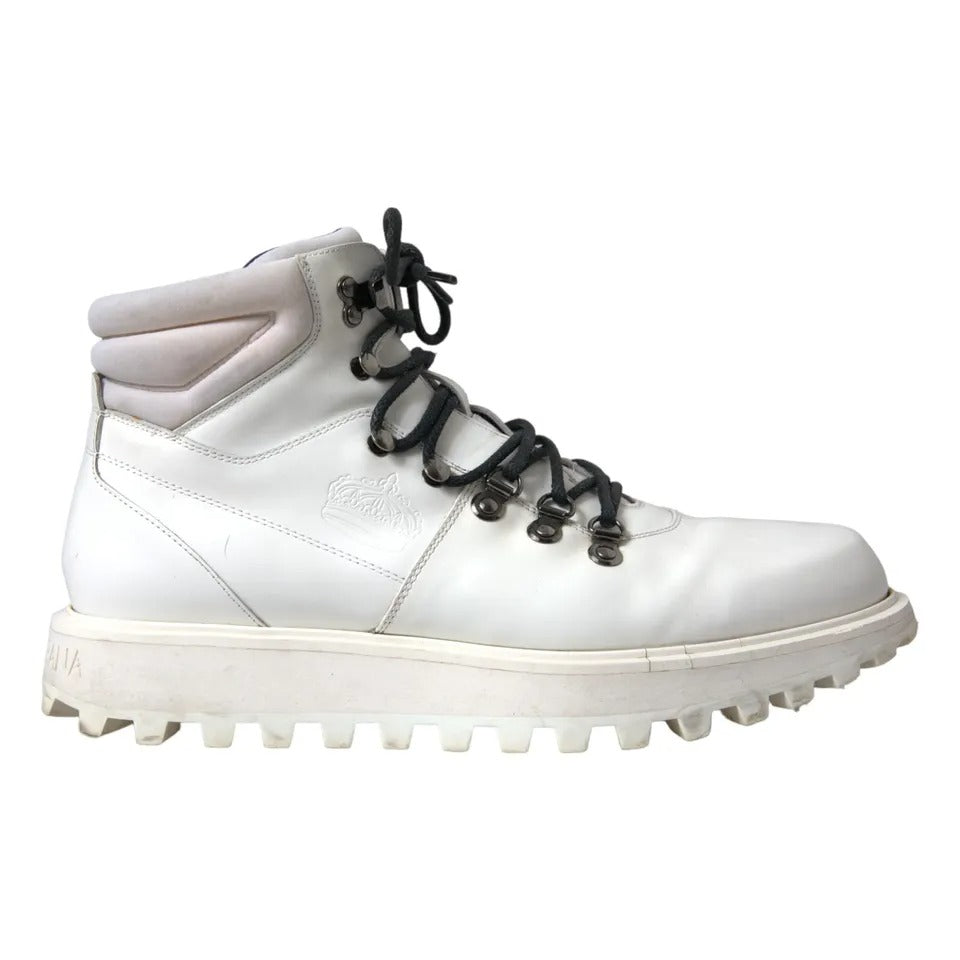 White Vulcano Trekking Ankle Boots Men Shoes