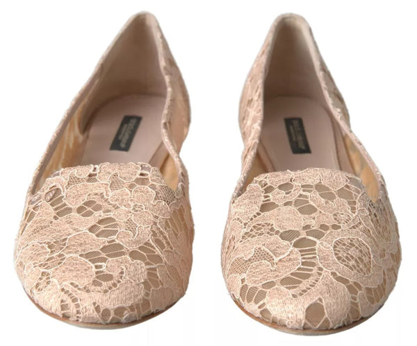 Mocassini in pizzo beige Scarpe basse