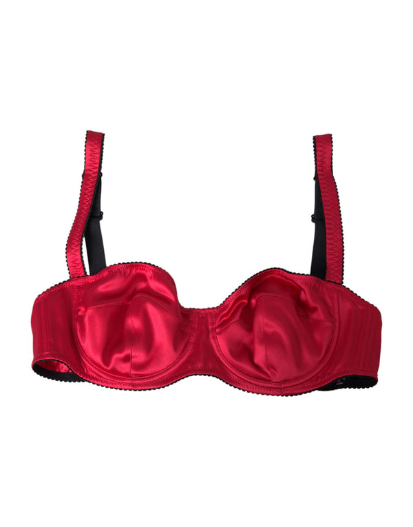 Reggiseno Balconcino Stretch in seta Bordeaux Intimo