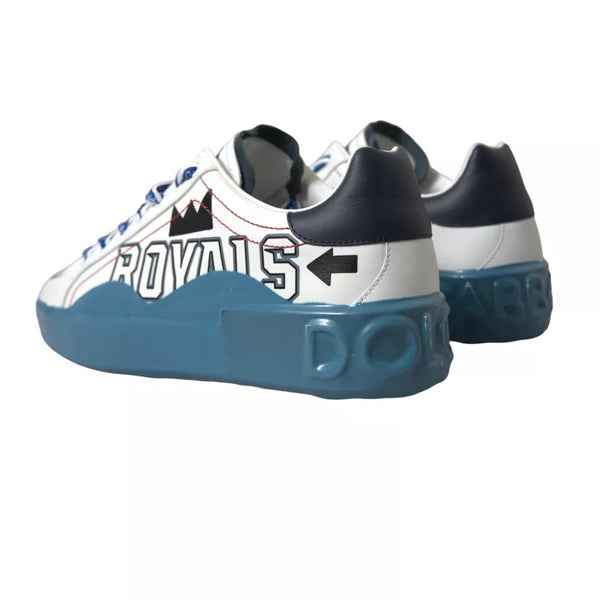 Blue White Printed Portofino Melt Sneakers Shoes