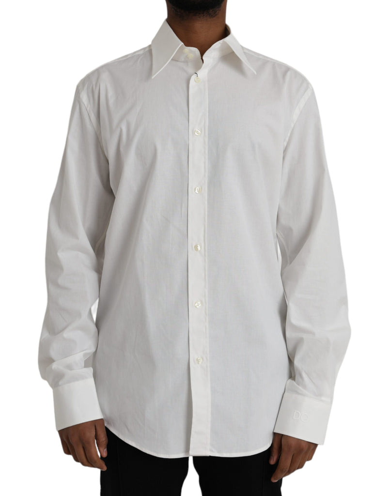 Camicia in cotone bianco Dress Slim Fit GOLD