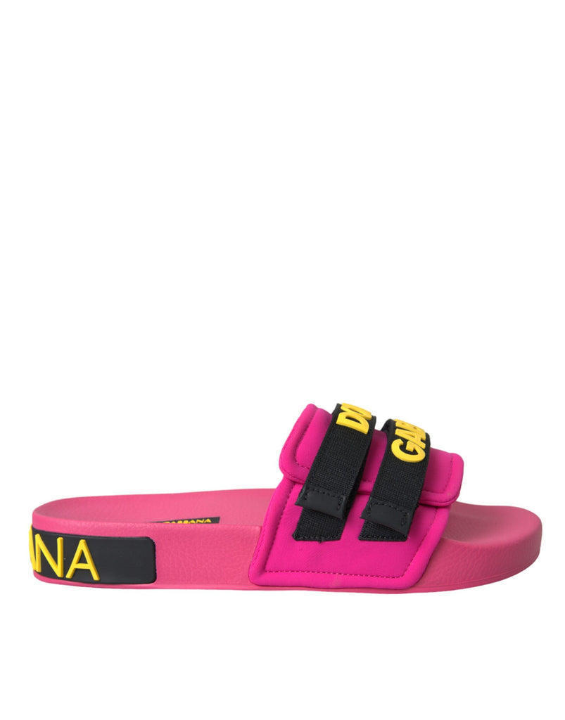 Rosa Nero Logo Sandali Flats da spiaggia Scarpe