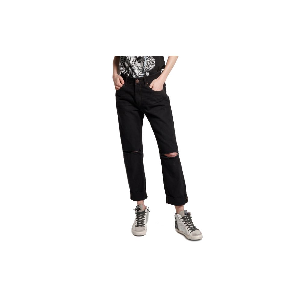 Jeans e pantaloni in cotone nero