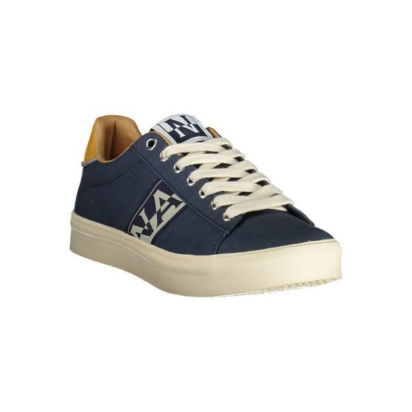 Blue Polyester Men Sneaker