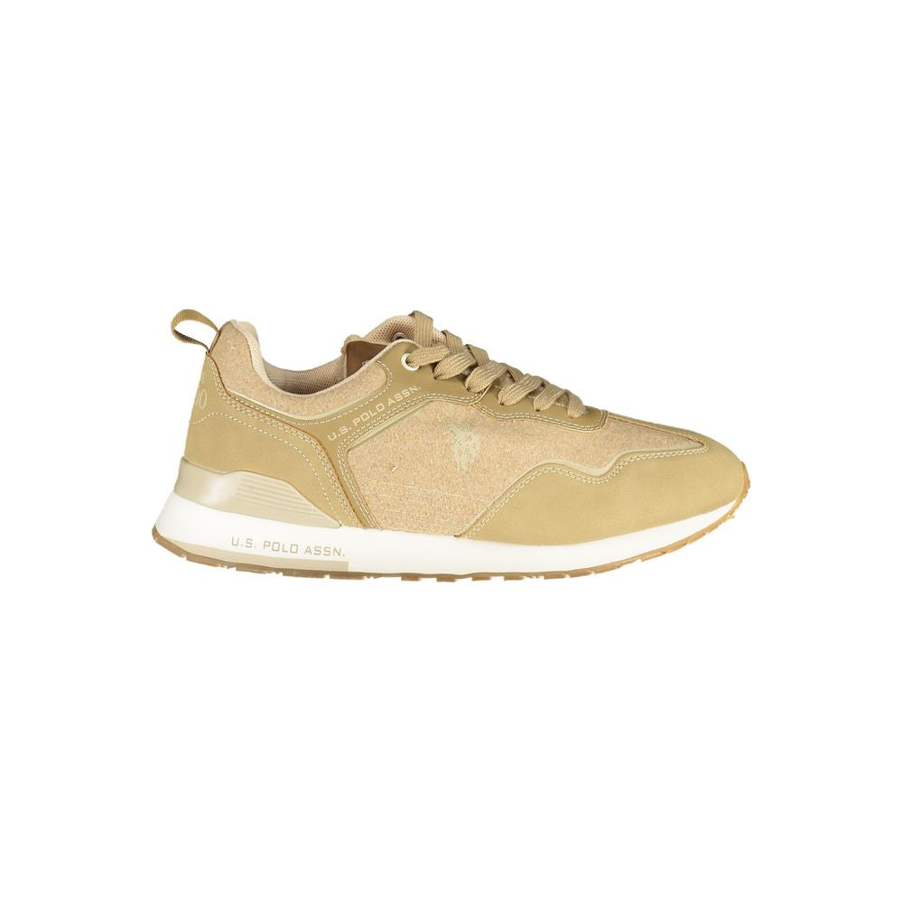 Beige Polyester Men Sneaker