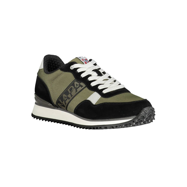 Green Polyester Men Sneaker