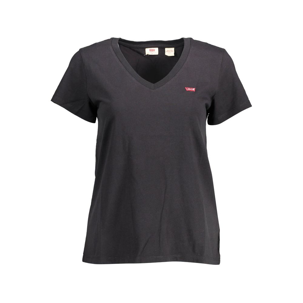 Top donna in cotone nero