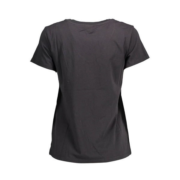 Top donna in cotone nero