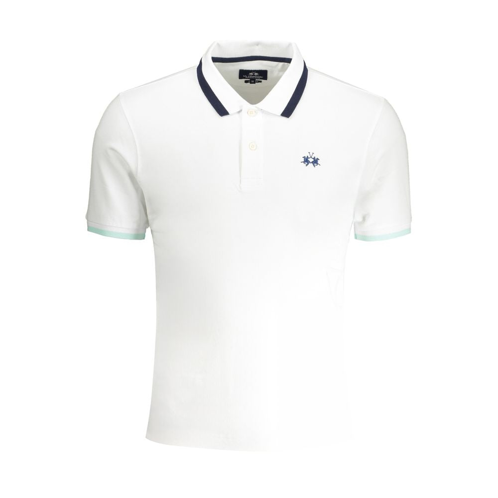 Polo in cotone bianco