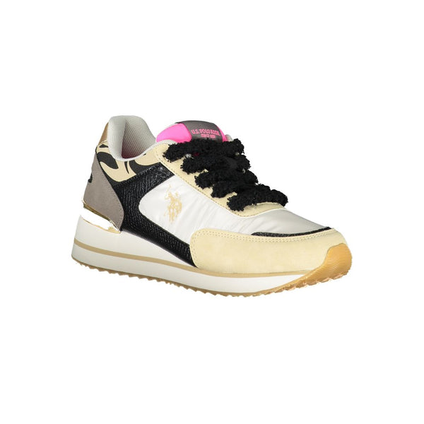 Sneaker donna in poliestere beige