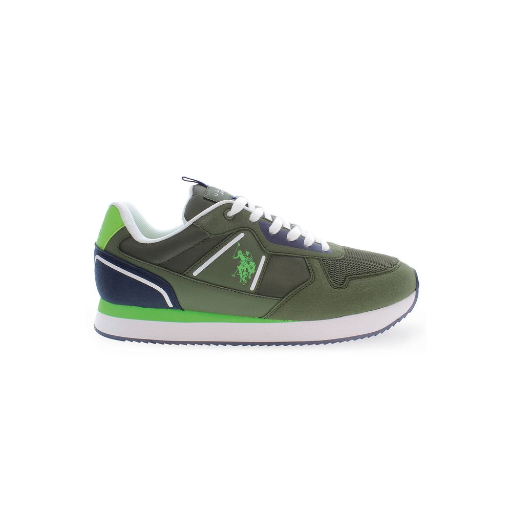 Sneaker uomo in poliestere verde