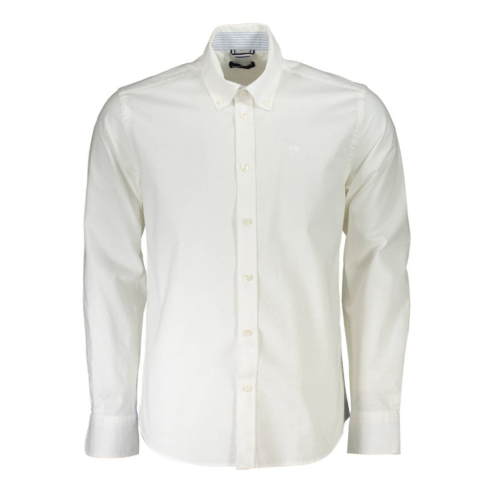 Camicia da uomo in cotone bianco