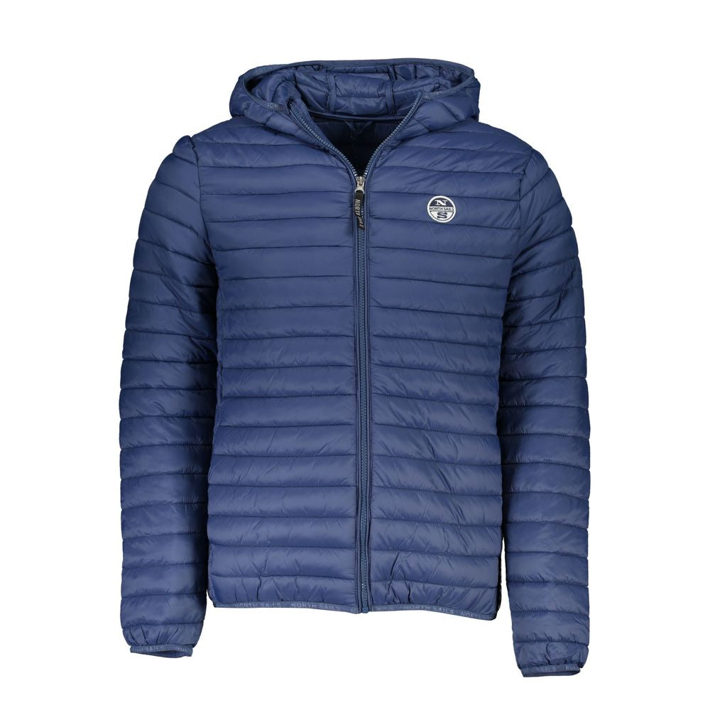 Blue Polyamide Men Jacket