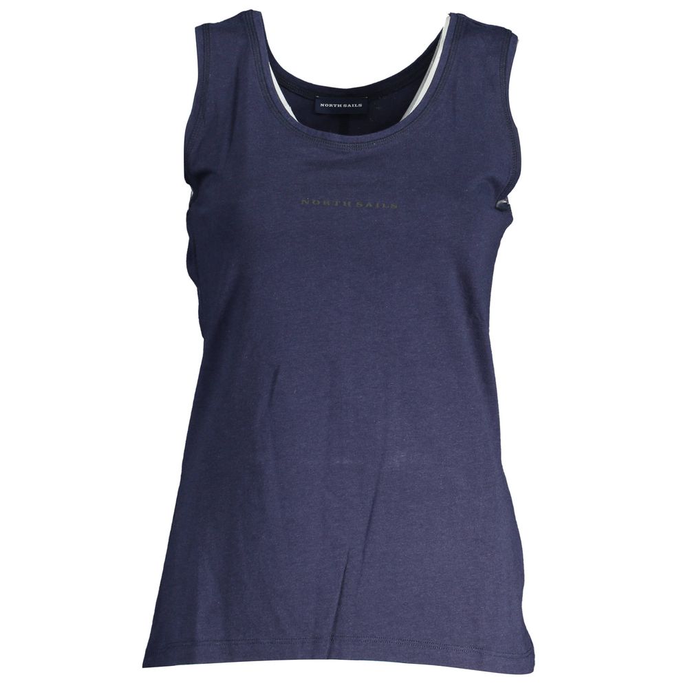 Top donna in viscosa blu