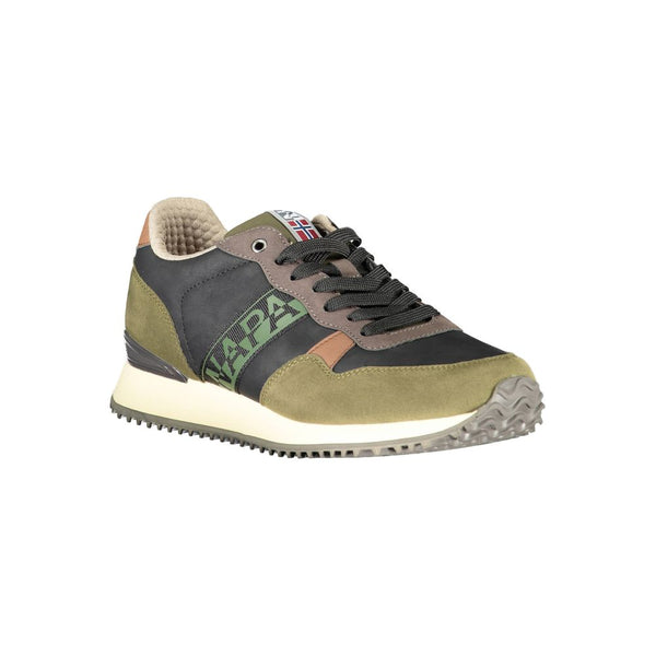 Sneaker uomo in poliestere verde