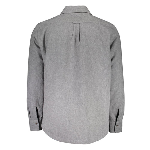 Camicia da uomo in cotone grigio