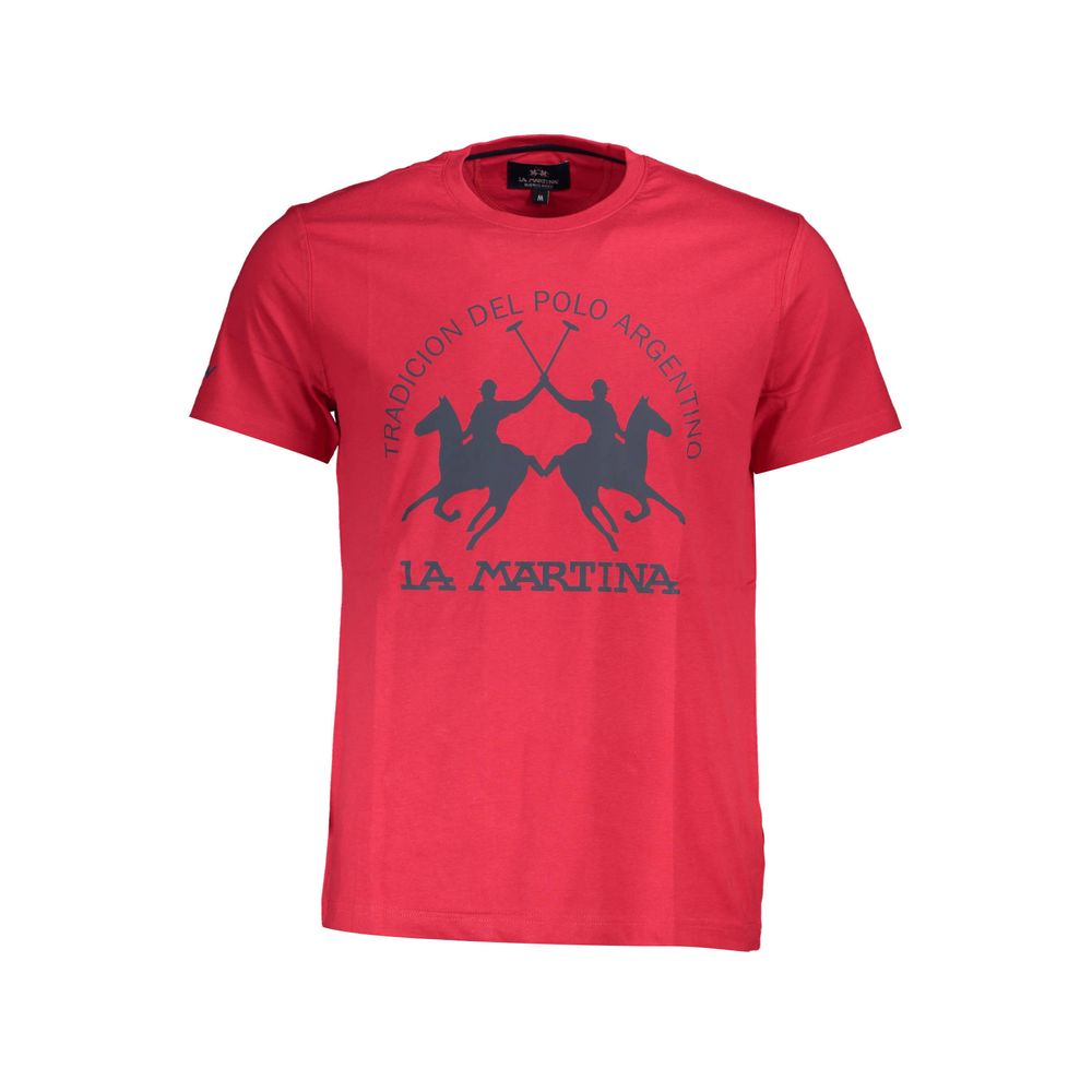 Red Cotton Men T-Shirt