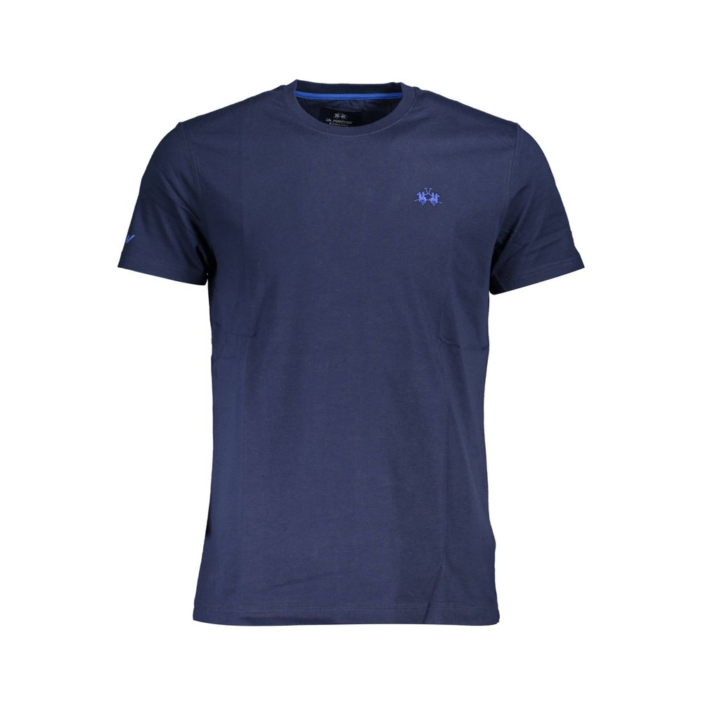 Blue Cotton Men T-Shirt