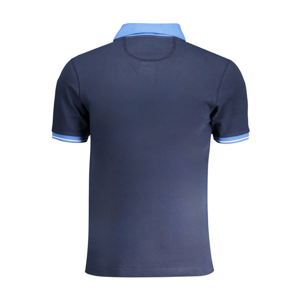 Blue Cotton Polo Shirt