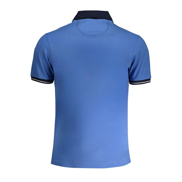 Blue Cotton Polo Shirt