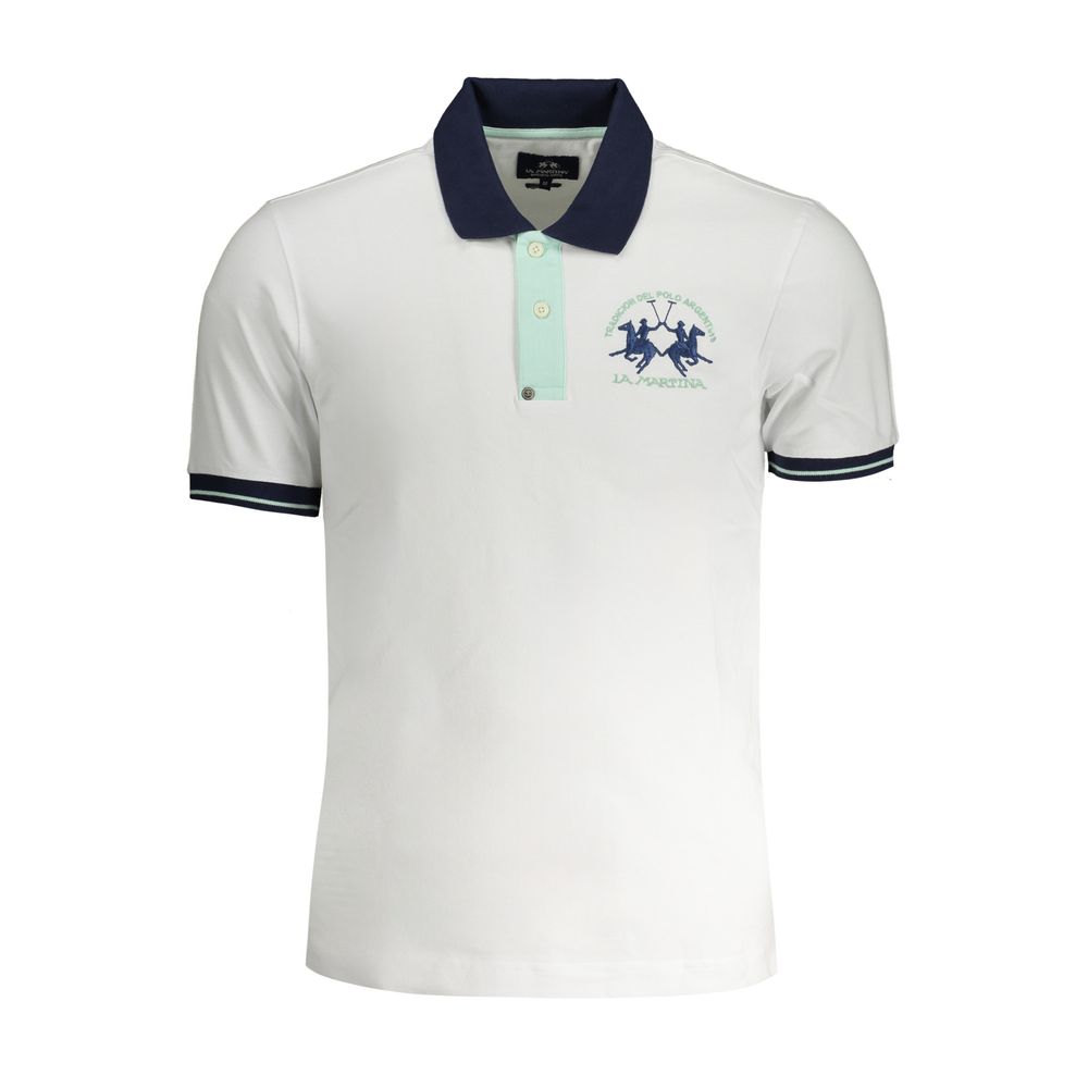 Polo in cotone bianco