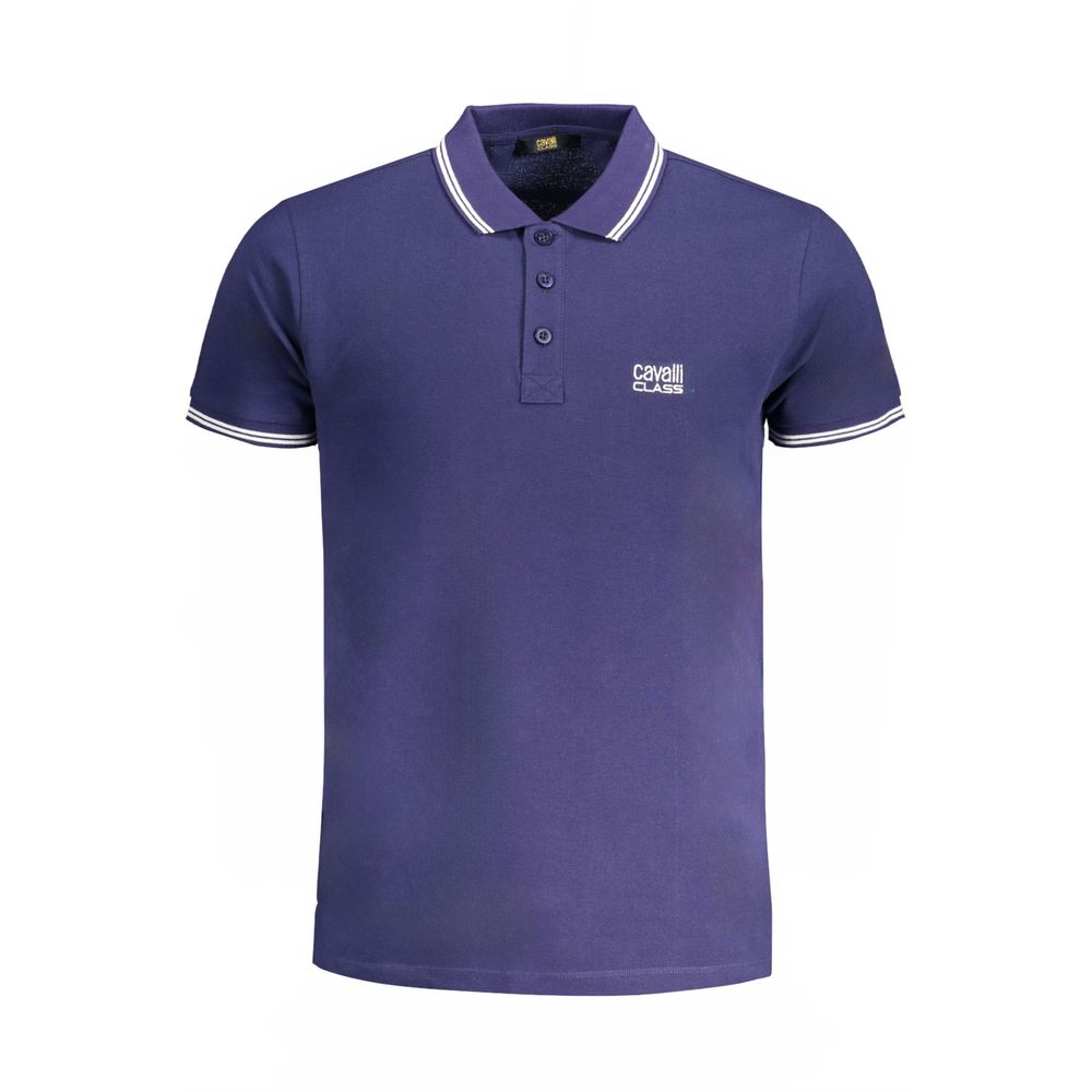 Blue Cotton Polo Shirt