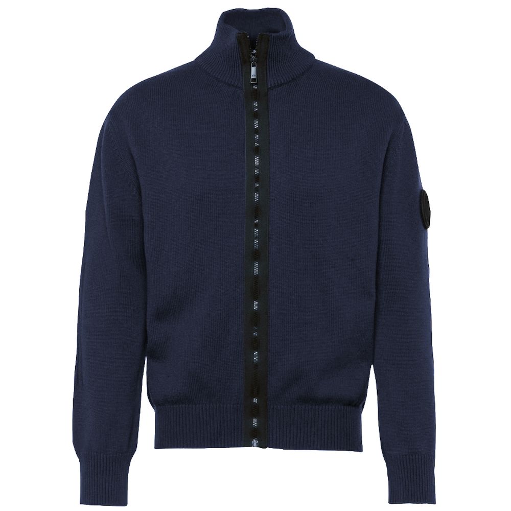 Maglione di cotone blu