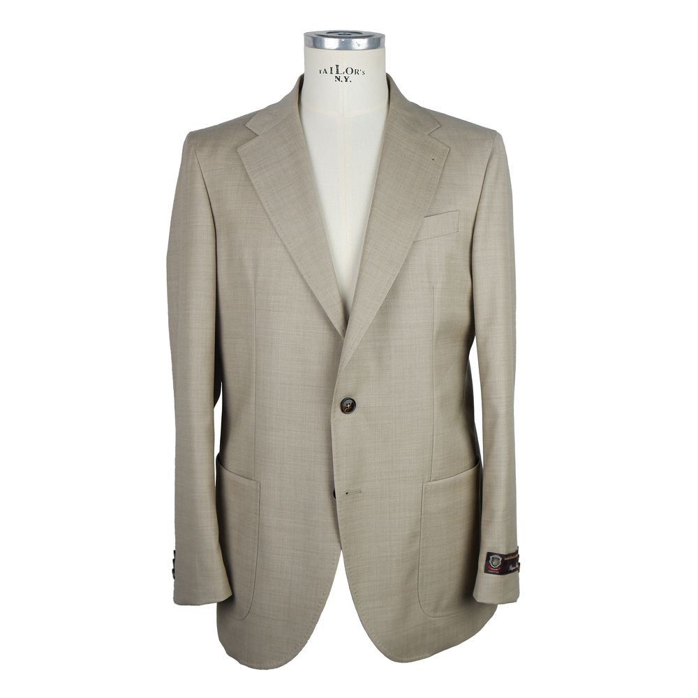 Blazer da uomo in lana beige