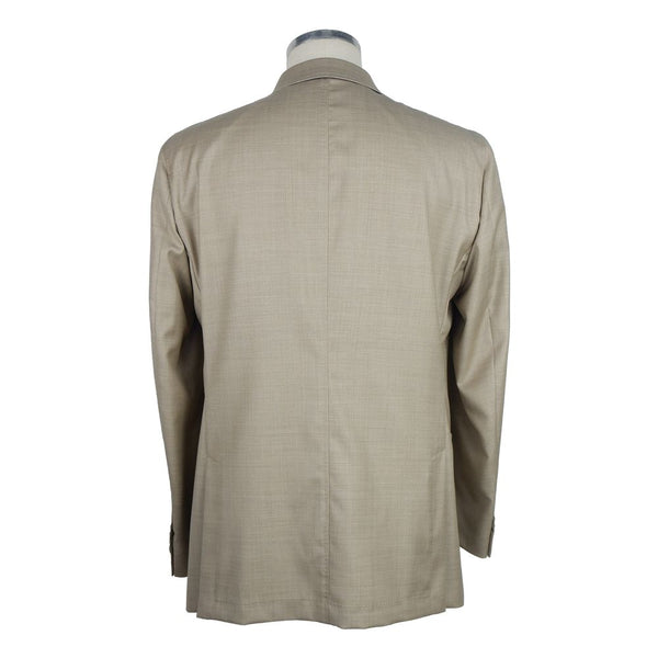 Blazer da uomo in lana beige