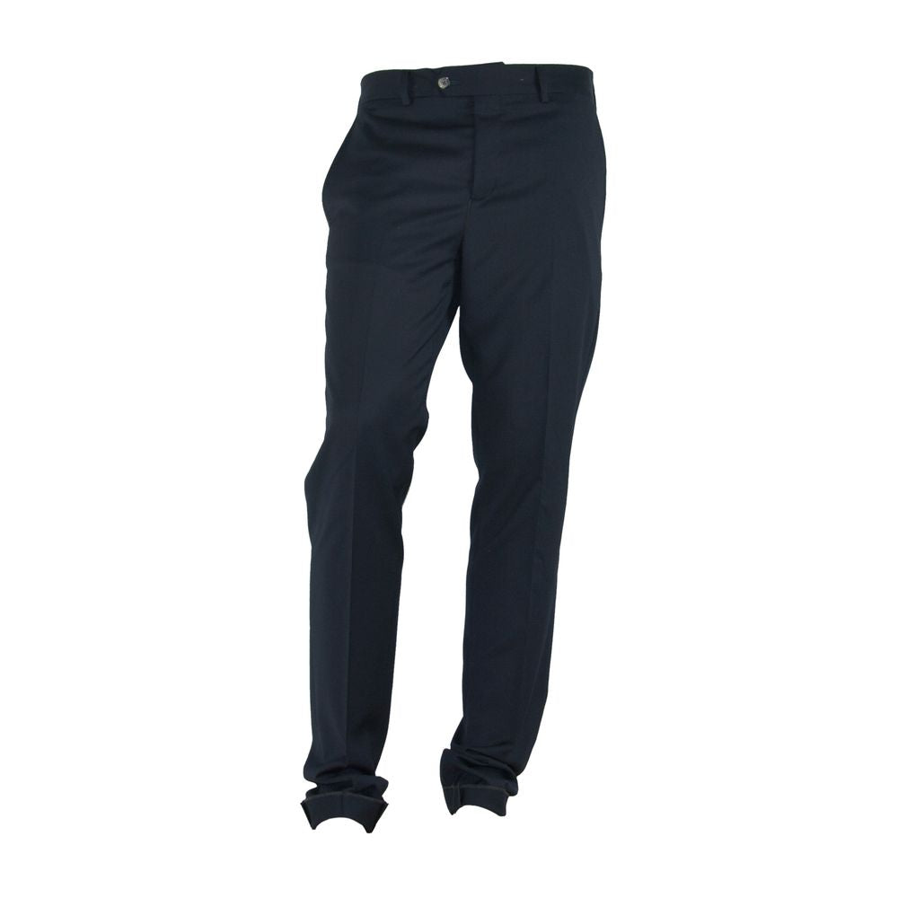 Elegant Black Italian Designer Trousers