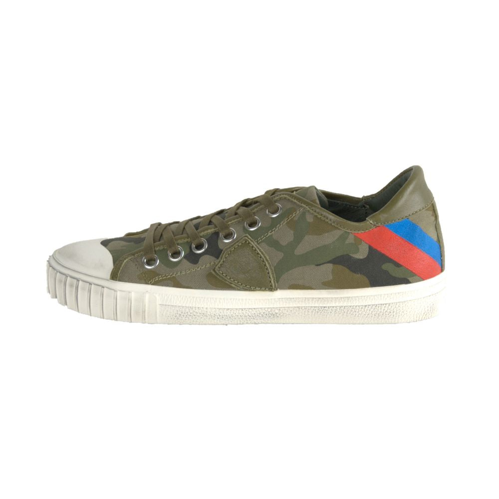 Sneaker uomo in pelle verde