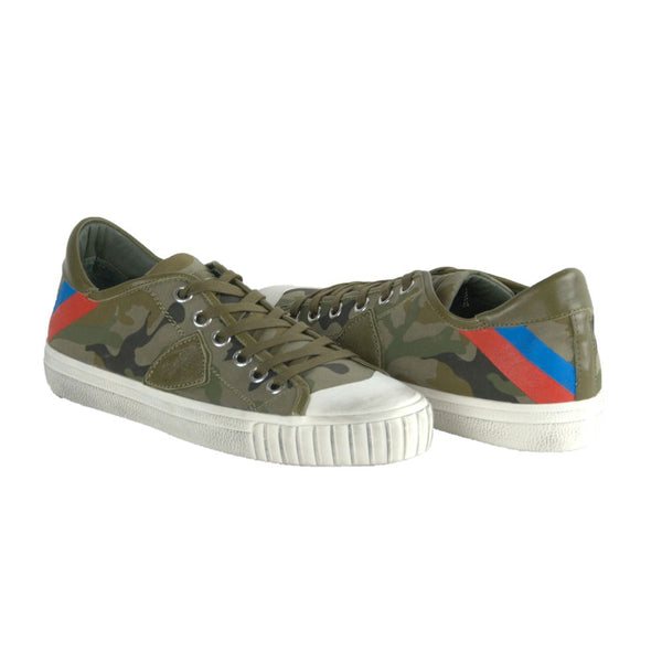 Sneaker uomo in pelle verde