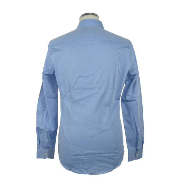 Elegance Unleashed Light Blue Cotton Shirt