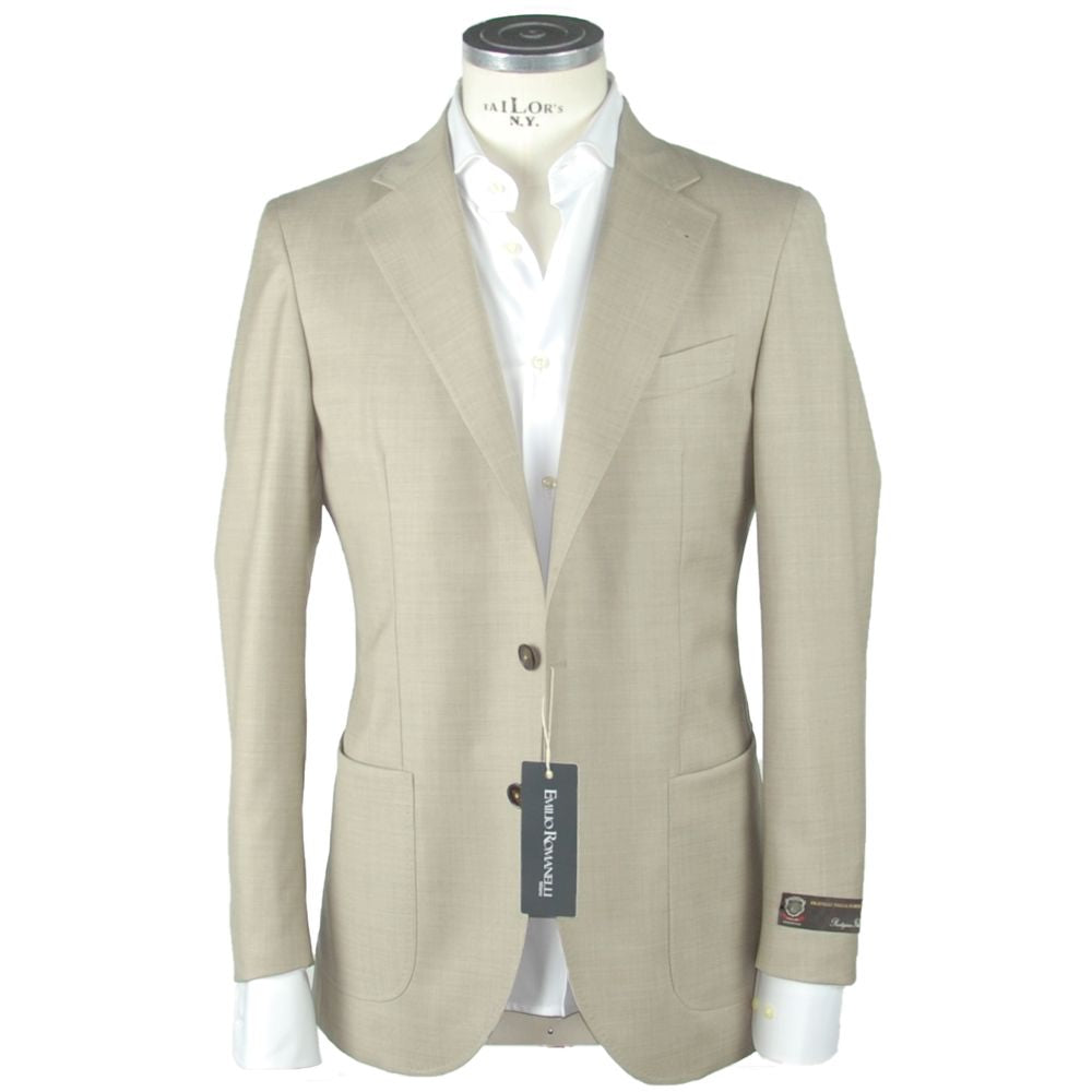 Blazer da uomo in lana beige