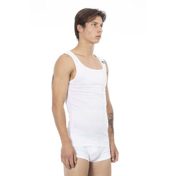 White Cotton Men's Tank Top